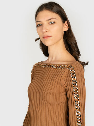 Black sweater DIANE with chain detail - 2