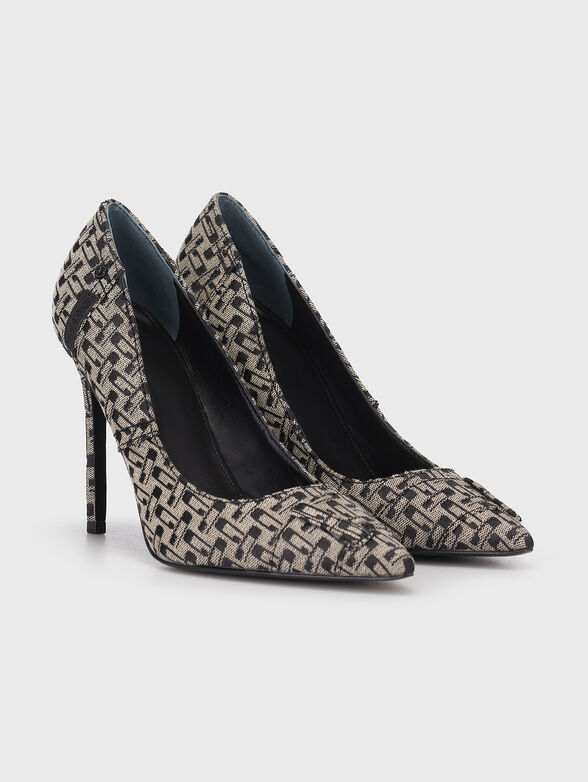 Heeled shoes with denim texture - 2