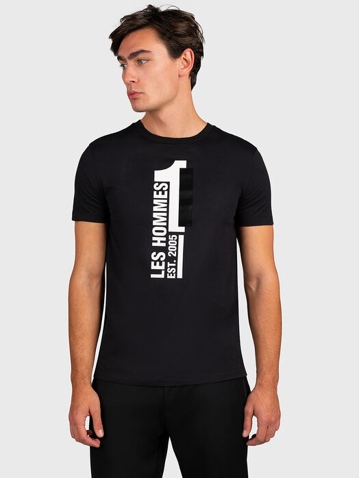T-shirt with logo print and metal detail