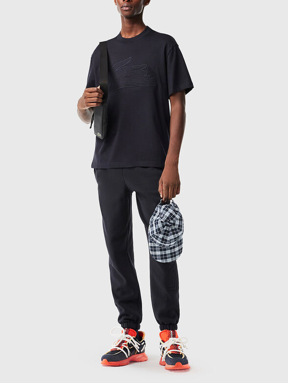 T-shirt with oval neckline and embroidered logo - 2