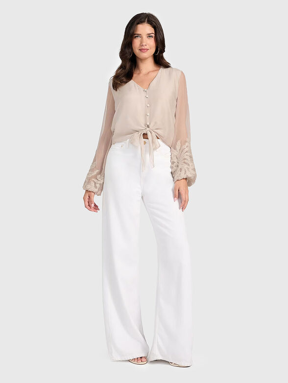 CAMILLA blouse with accent sleeves - 2
