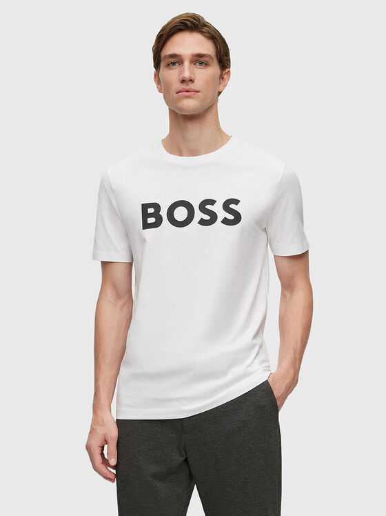 Памучна тениска TIBURT с лого принт - 1