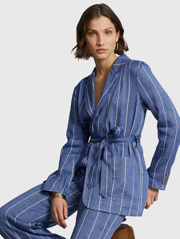 Jacket in cotton blend with belt - 5