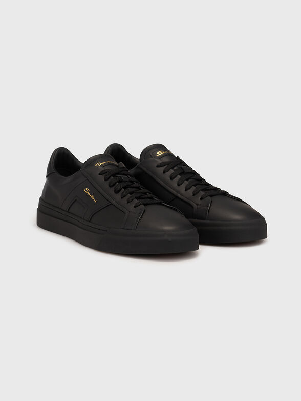 DBS3 black sports shoes with logo detail - 1