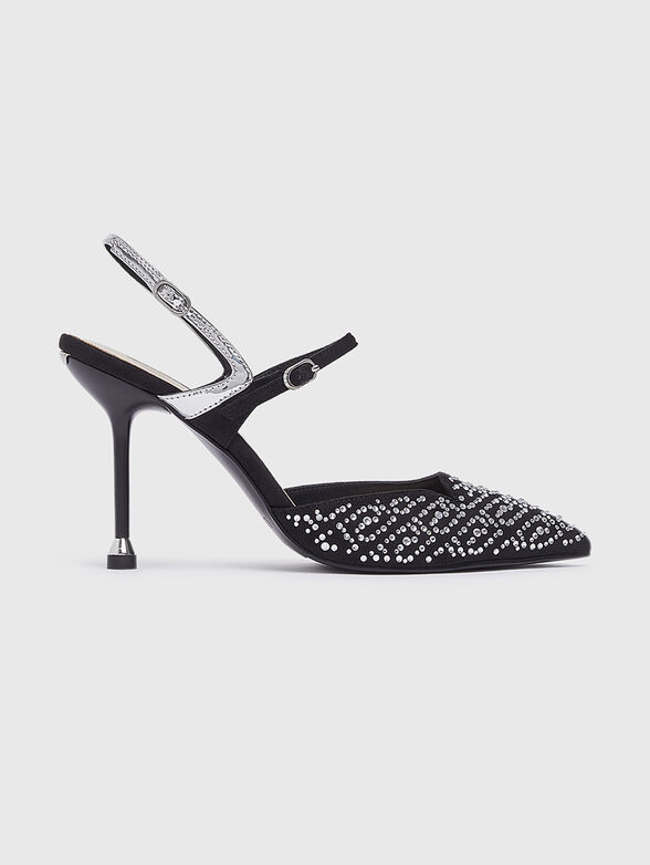 Heeled shoes with crystal appliqu&eacute;s - 1