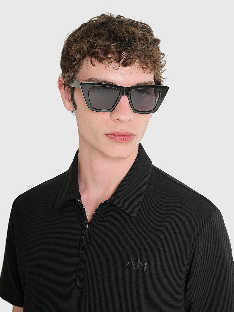 Cotton polo shirt with zip - 3