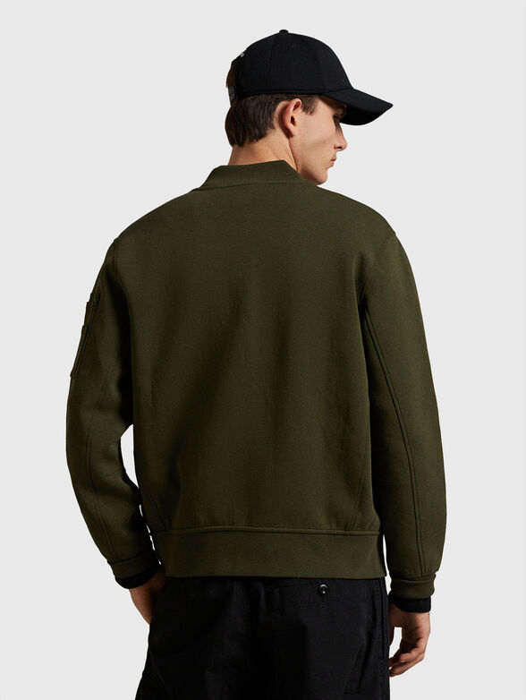 Sweatshirt with zip and logo embroidery - 3