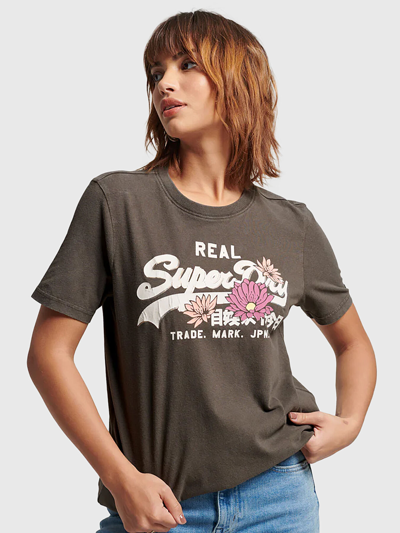 Cotton T-shirt VINTAGE with faded effect brand SUPERDRY