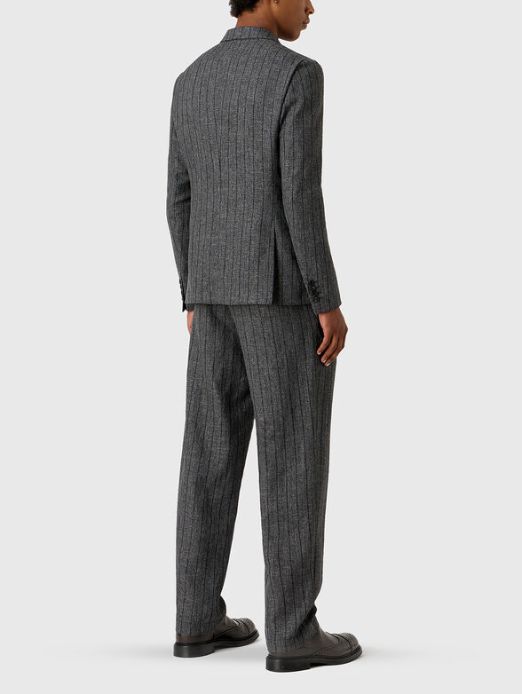 Striped suit of linen blend - 1