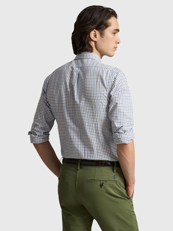 Oxford shirt with a checkered print - 3