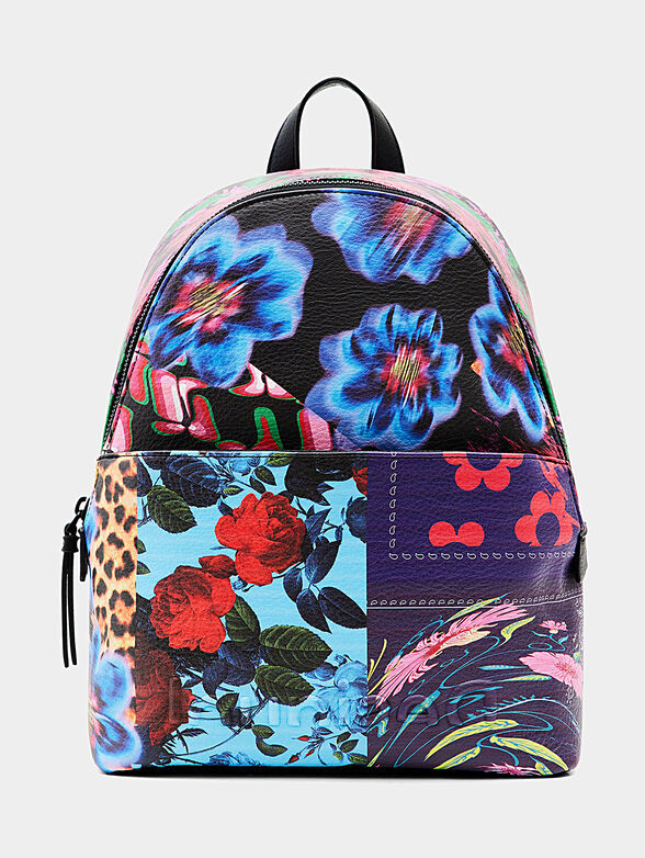 Backpack with floral motifs - 1