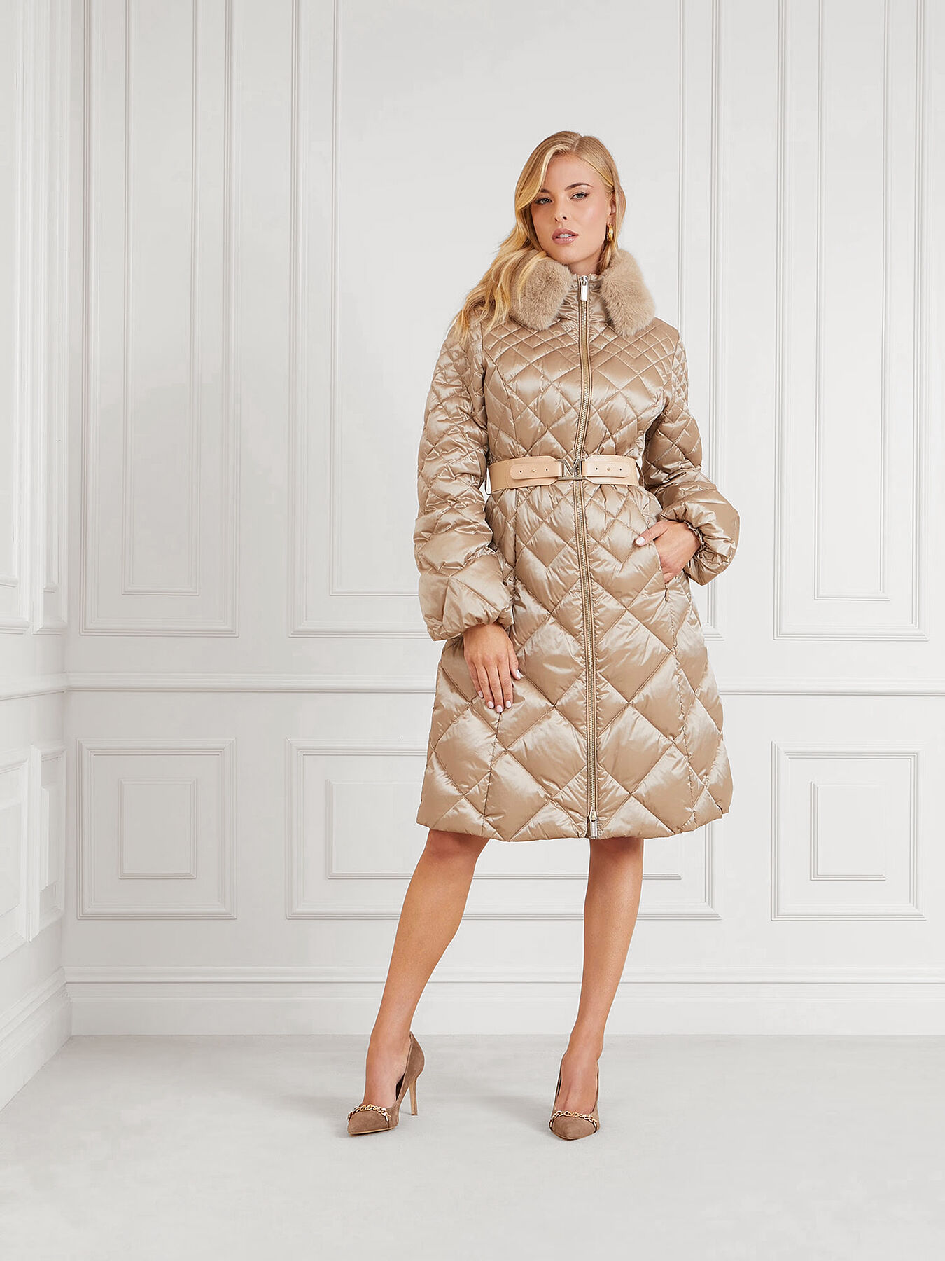 【関税&送料込】MARCIANO BY GUESS Jackets Beige Women's Jackets Sale - Classic Blazers and Jackets | Marciano