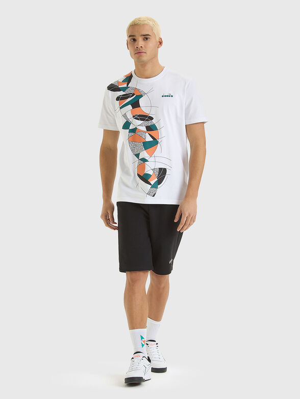 White T-shirt with contrasting print - 2