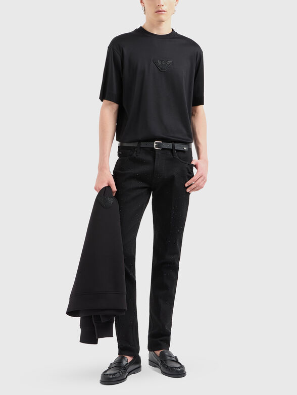 T-shirt with logo and rhinestones - 2