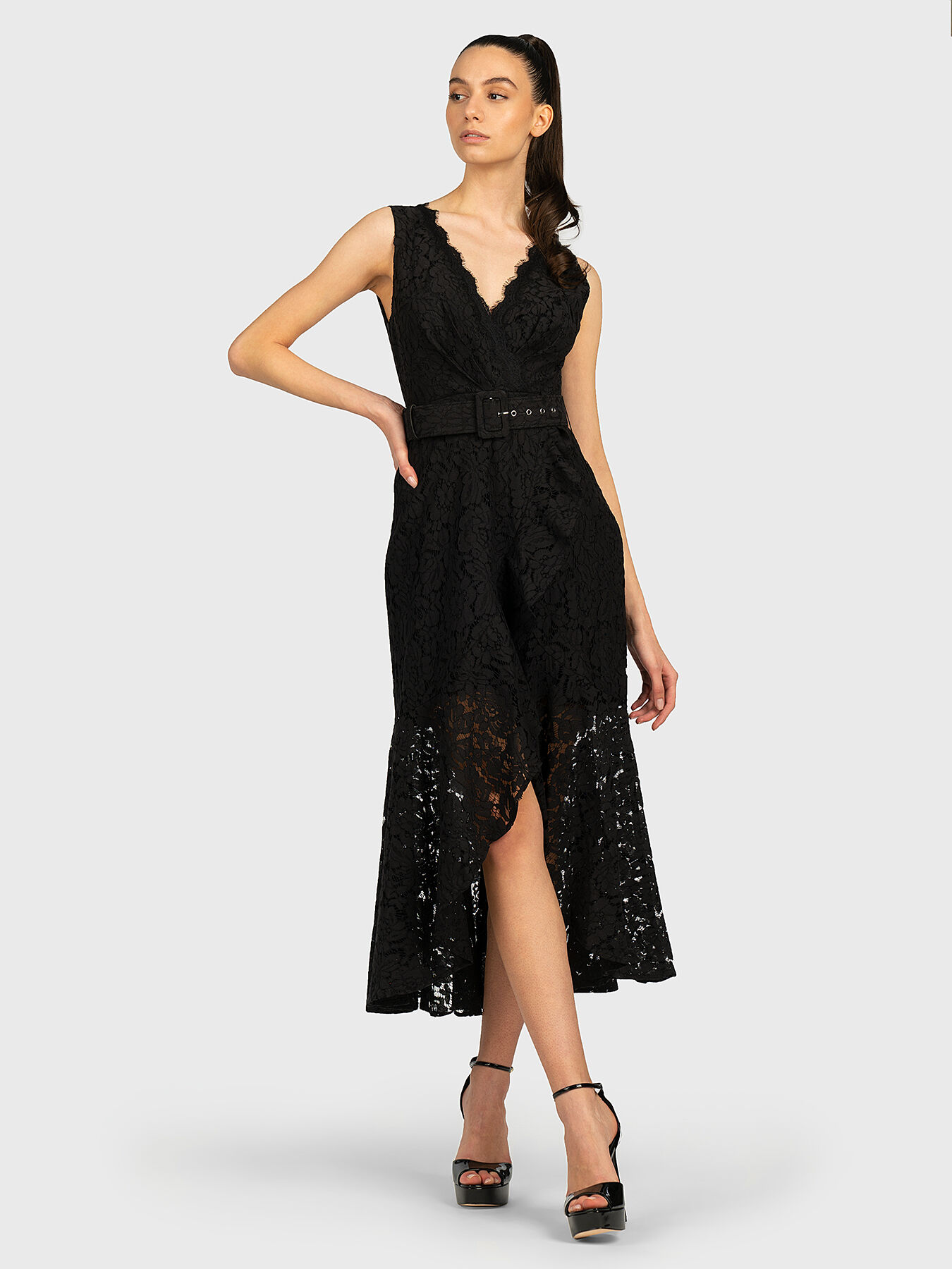 RANDA Black lace dress brand GUESS Globalbrandsstore en
