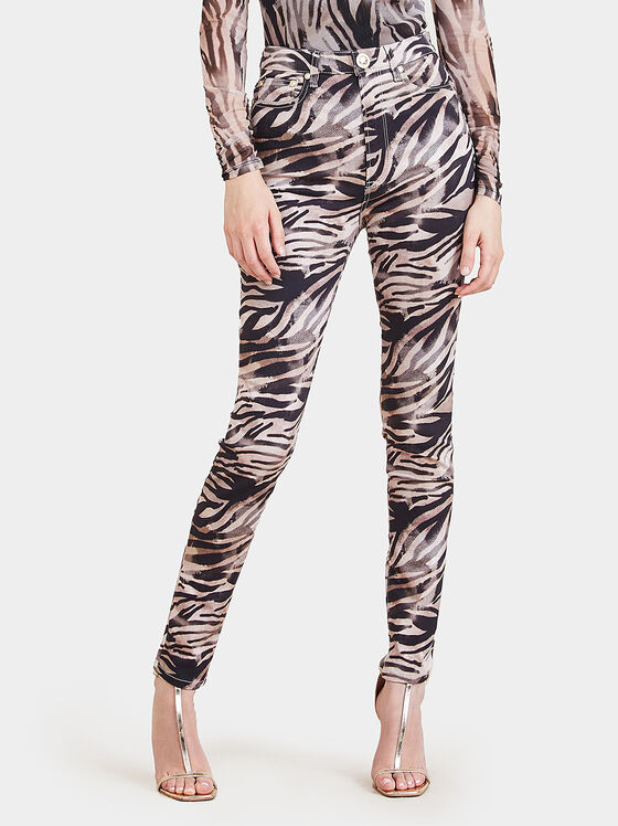 Animal print skinny jeans - 1