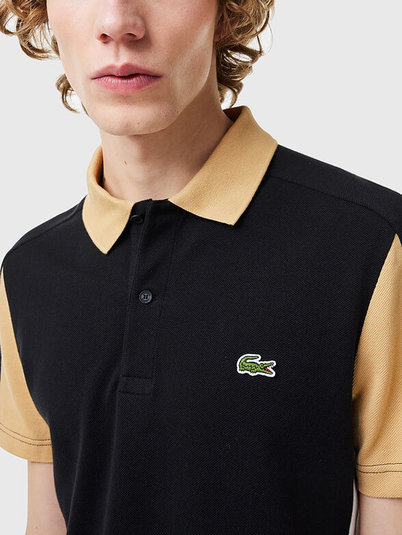 Cotton piqu&eacute; colourblock polo shirt - 4