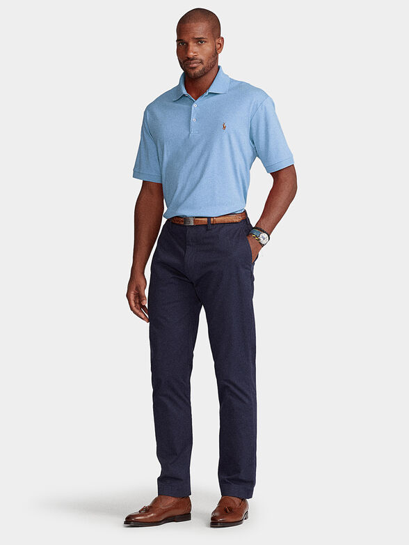 Blue polo-shirt with logo - 4