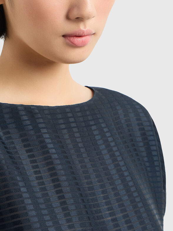 Top with geometric design in dark blue - 4