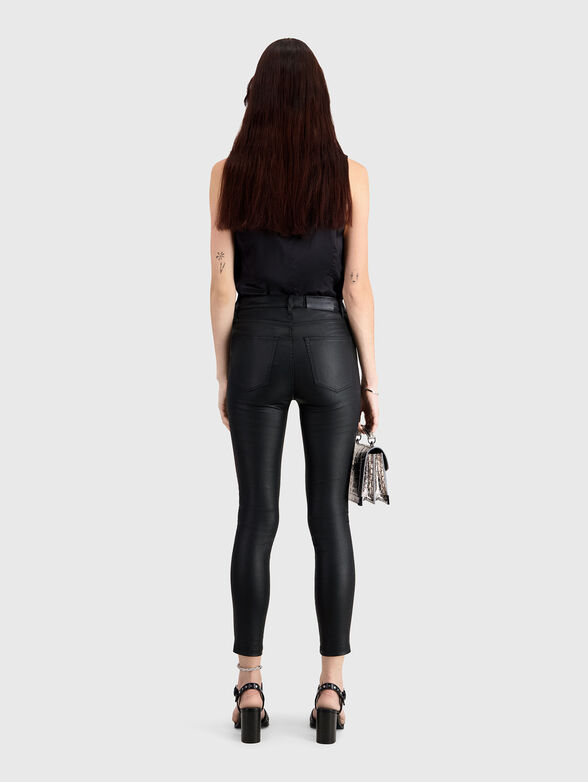Black skinny jeans with wax effect - 2