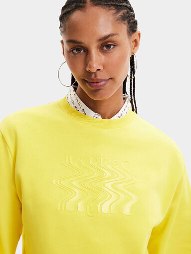 Sweatshirt in yellow color with logo - 4