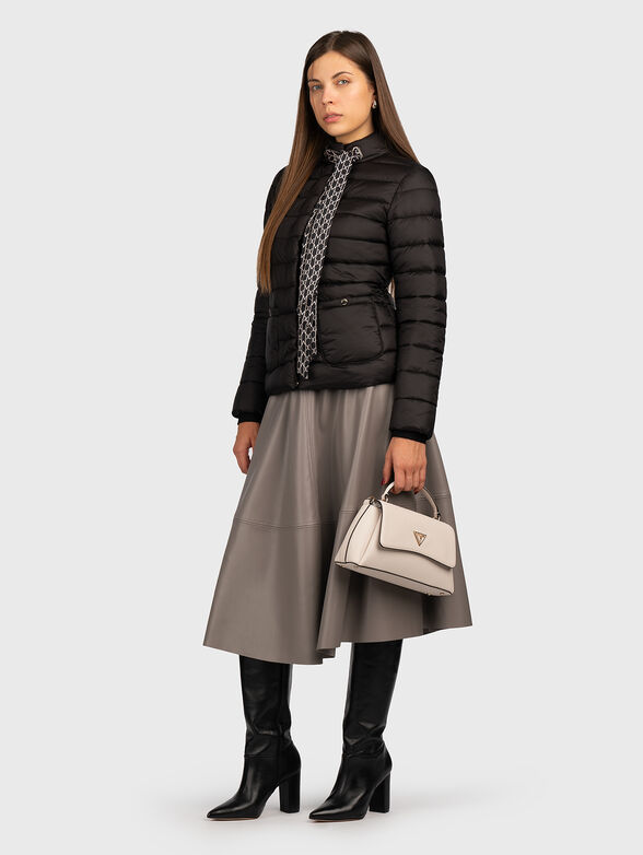 Quilted jacket AVERY in beige with scarf - 2