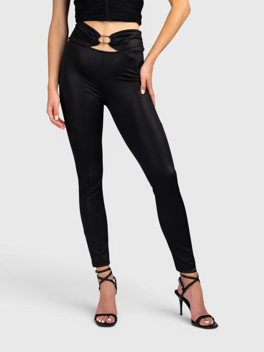 Black high-waisted leggings 