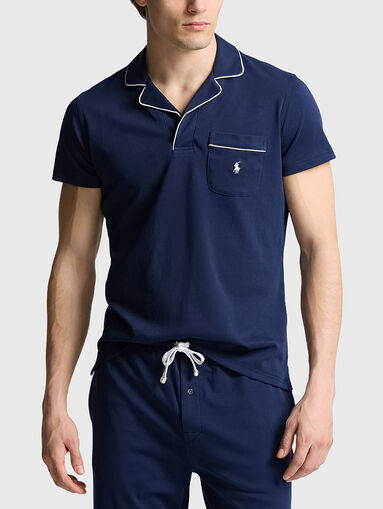 Two-piece pyjamas in dark blue - 3