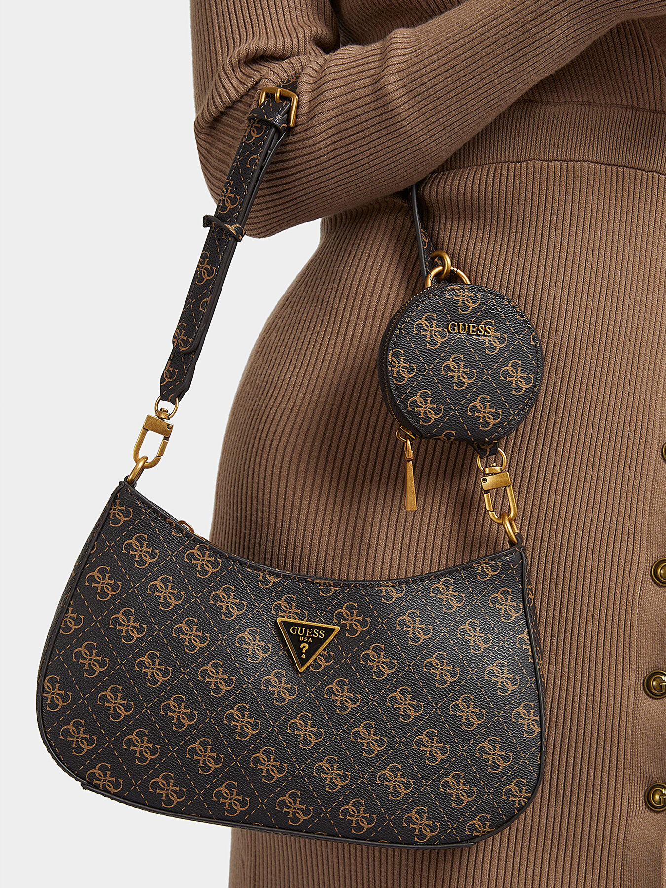 BRERA hobo bag with 4G logo print brand GUESS