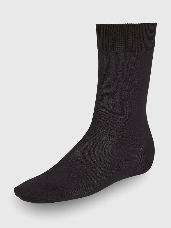 Cotton socks in black - 1
