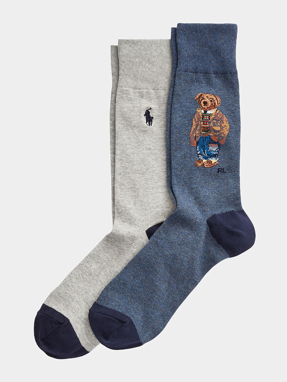 2 Pack socks with logo details - 1