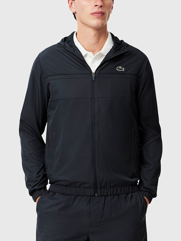 Hooded jacket in black colour - 1