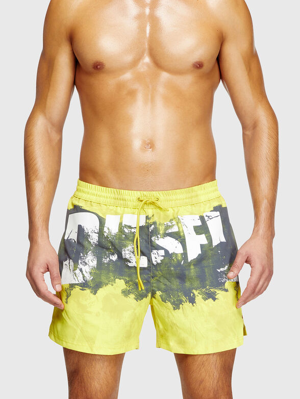 KEN-37-D beach shorts with logo print - 1