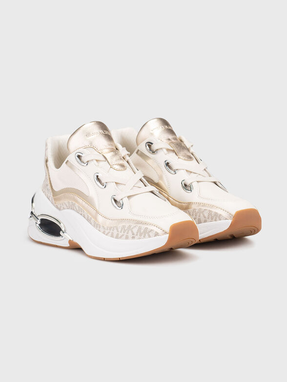 Leather sports shoes with logo - 2