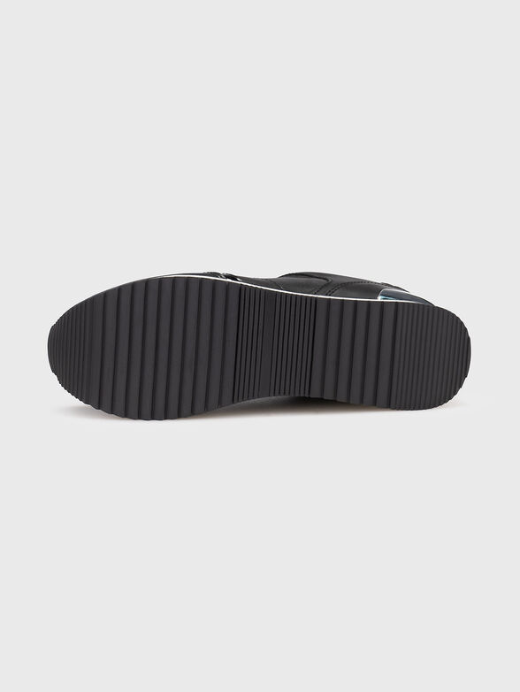 Leather sports shoes with logo - 5