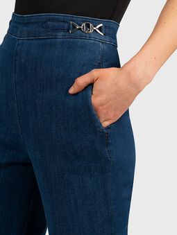 Jeans with metal logo accent - 4