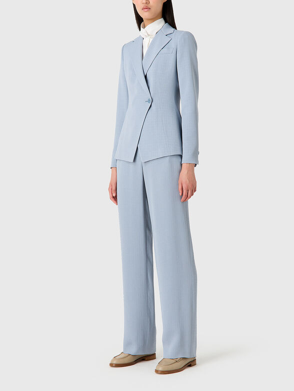 Straight cut trousers in light blue - 4