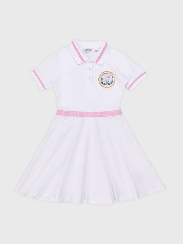 White dress in cotton pique - 1