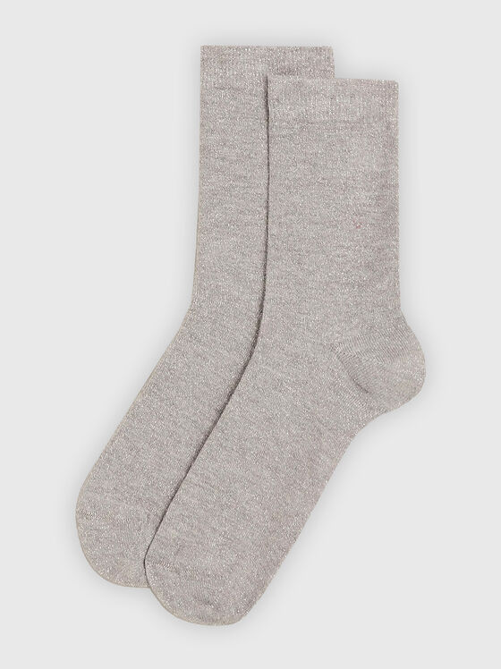 Сиви чорапи EASY LIVING с лурекс нишки - 1