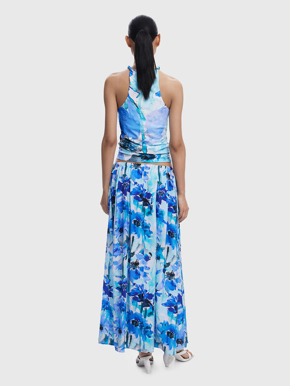 Maxi skirt with pockets and elastic waist - 2