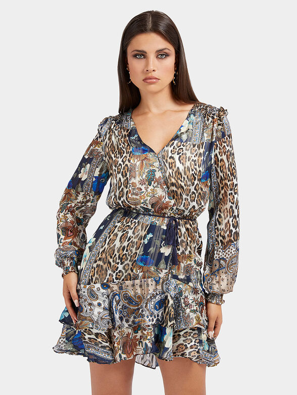 ELEA dress with multicolor patchwork print - 1