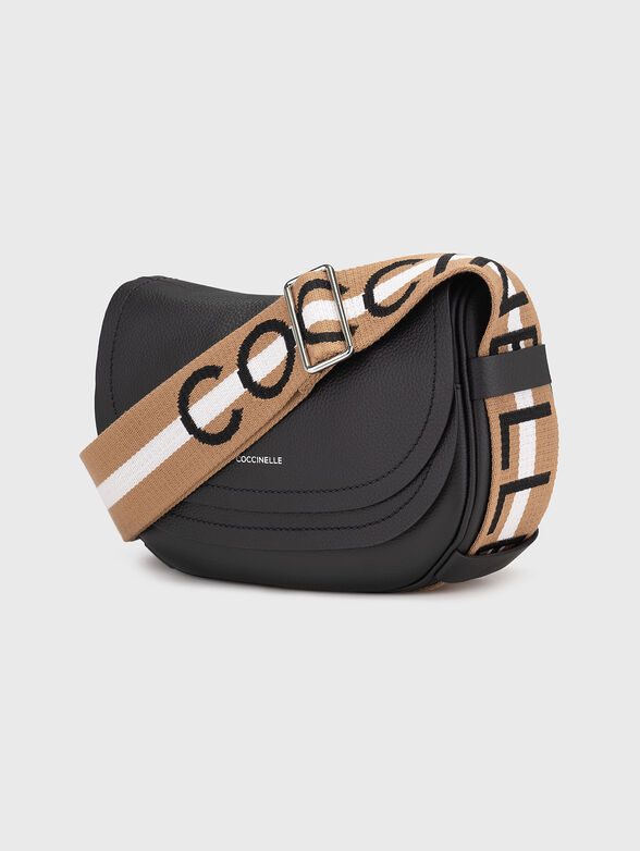 Leather crossbody bag with logo - 4