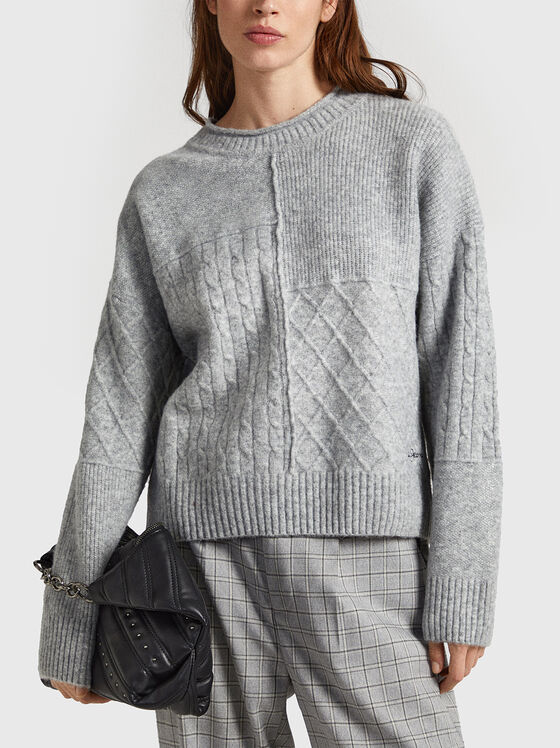 Пуловер ERIKA в сив цвят  - 1
