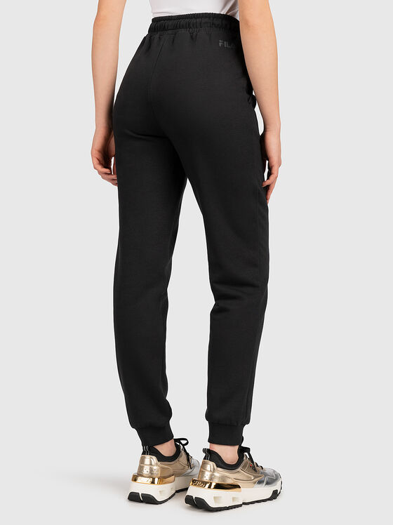 Черен спортен панталон BEX с висока талия - 2