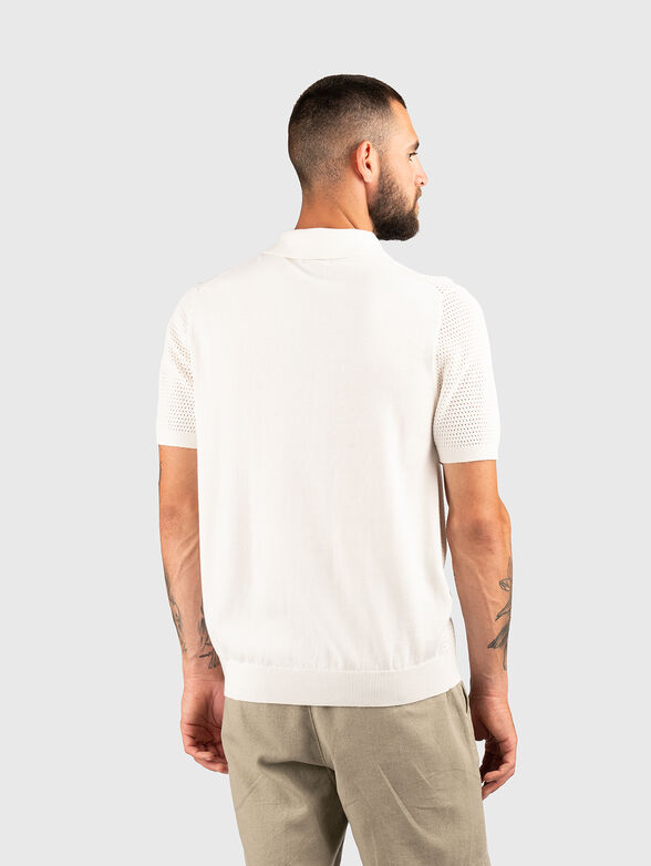 Cotton polo shirt with zip - 3