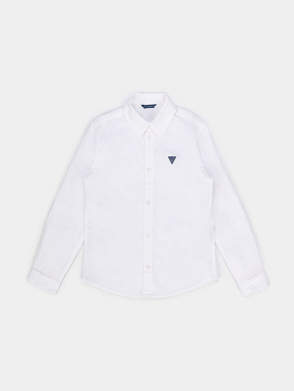 White shirt with triangular logo detail - 1