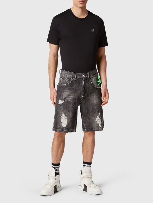 Black denim trousers SKULL&BONES - 4