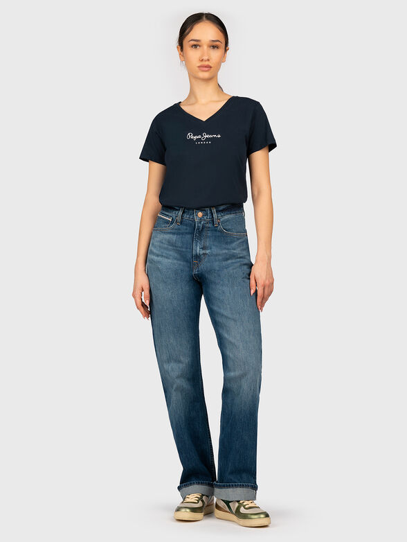 WENDYS black V-neck T-shirt - 2