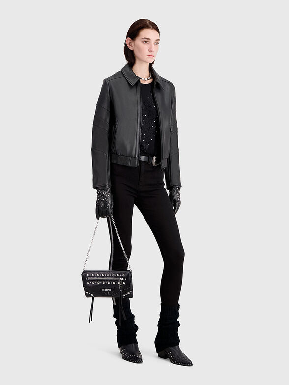 Black biker jacket  - 2