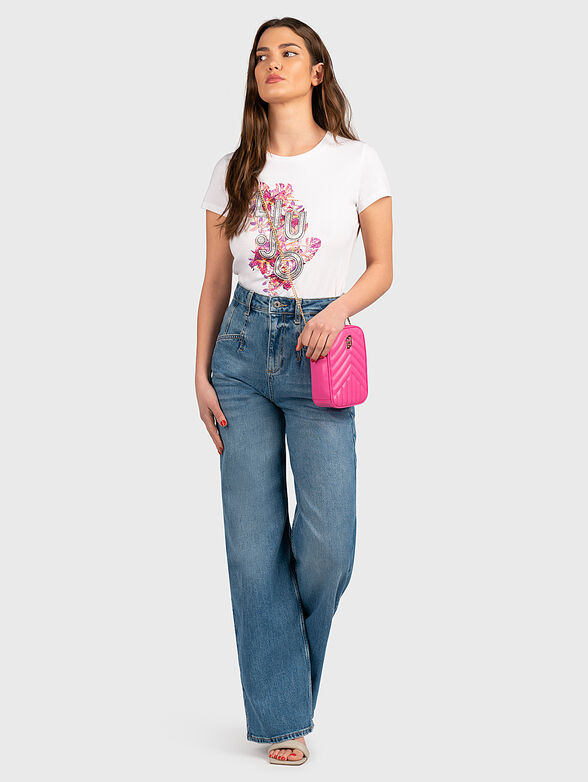 Cotton T-shirt with animal logo print - 2